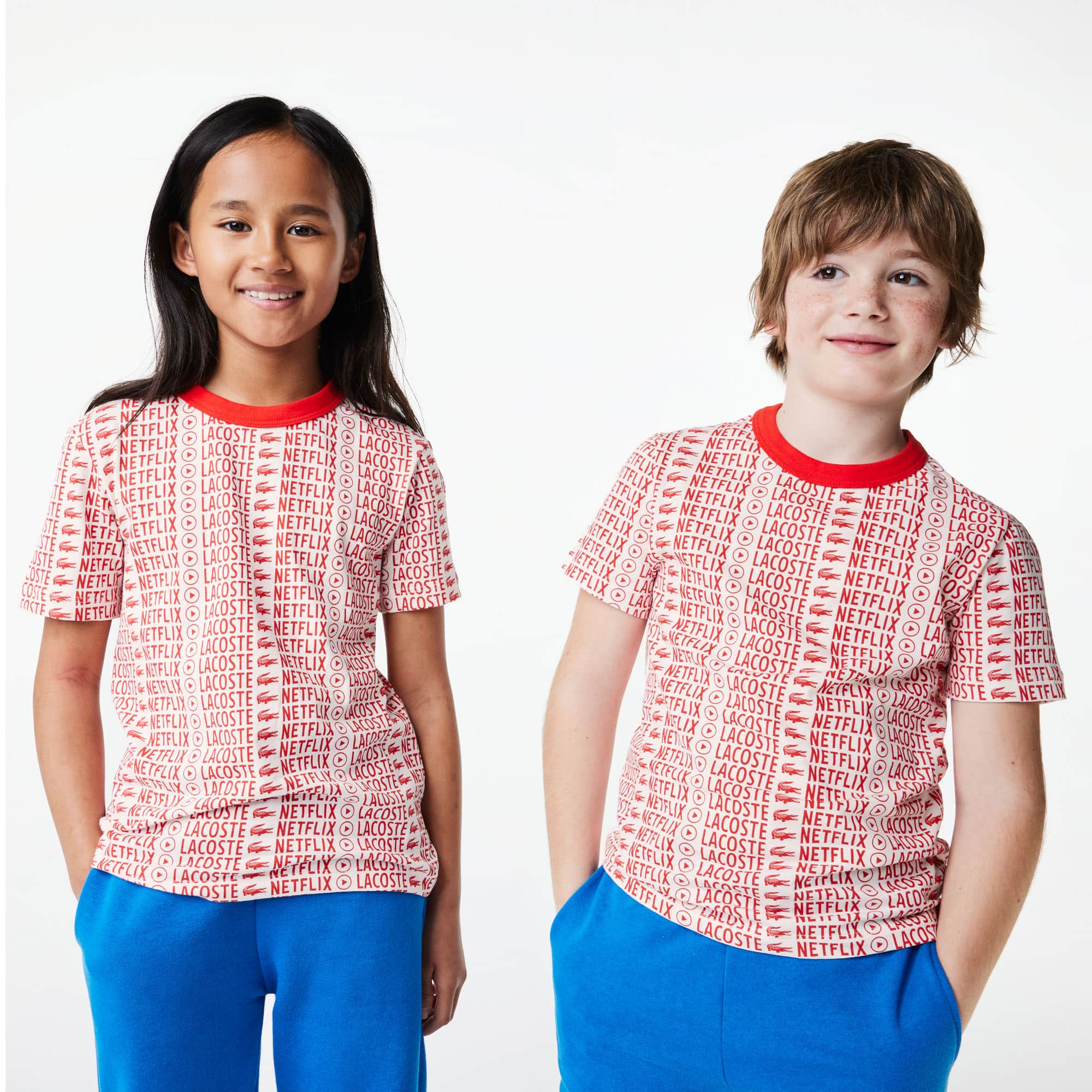 T-shirt enfant Lacoste x Netflix avec imprimé en coton biologique T-Shirts & Chemises - Blanc - Lacoste - Enfant