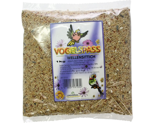 Vogelvoer, vogelplezier, vogelmenu, parkiet, 1 kg