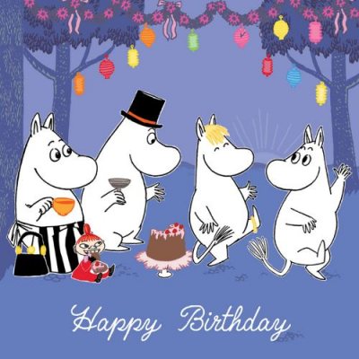 Moomin Party Happy Birthday Greeting Card