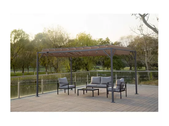 Pergola bioclimatique en tissu 