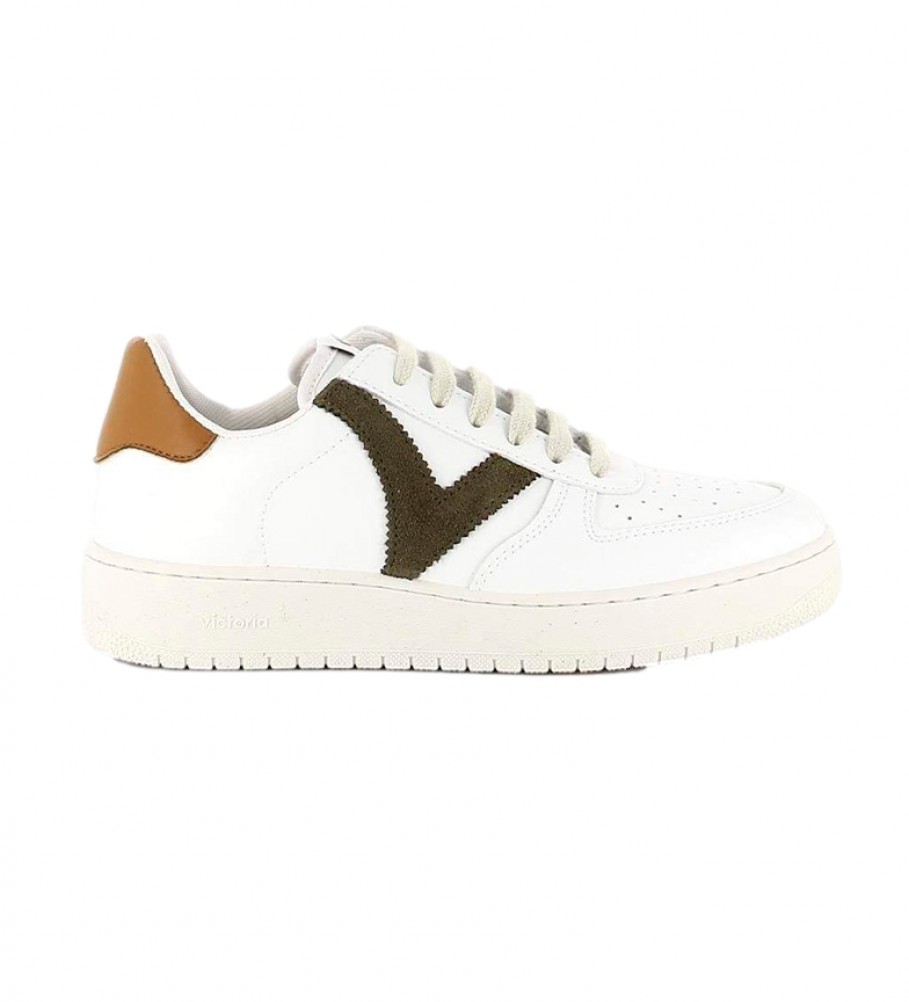 Tênis Victoria 1258201 branco, cáqui