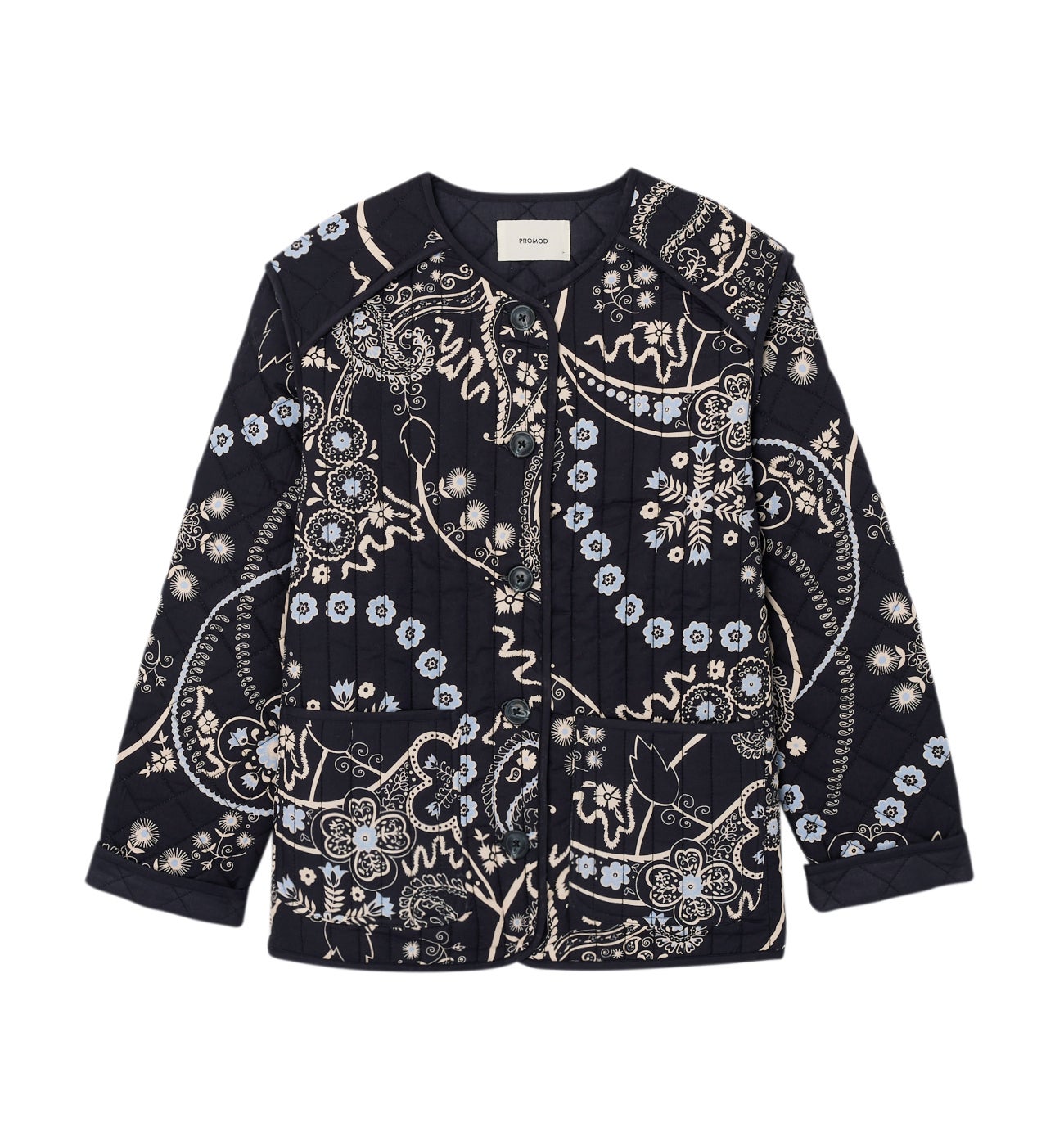 Veste matelassée MADELEINE - Imprimé noir