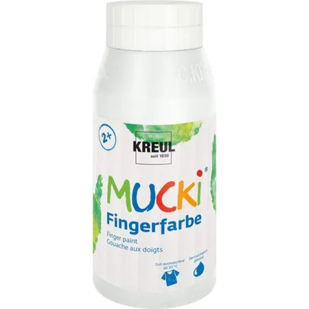 MUCKI Fingerfarbe Weiß 750 ml