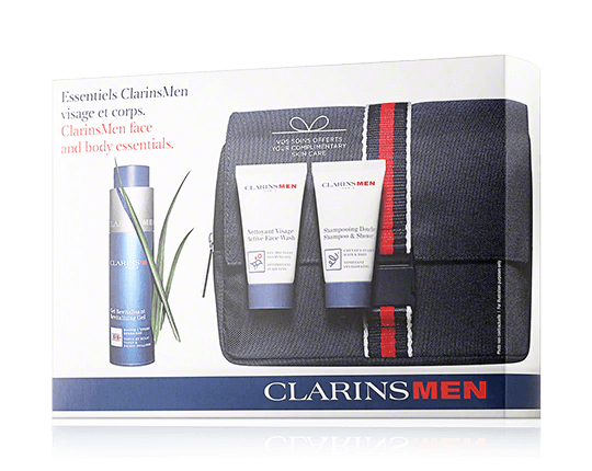 Clarins ClarinsMen Anti-Age Pflegeset mit Gel Revitalisant 50ml-30ml-30ml