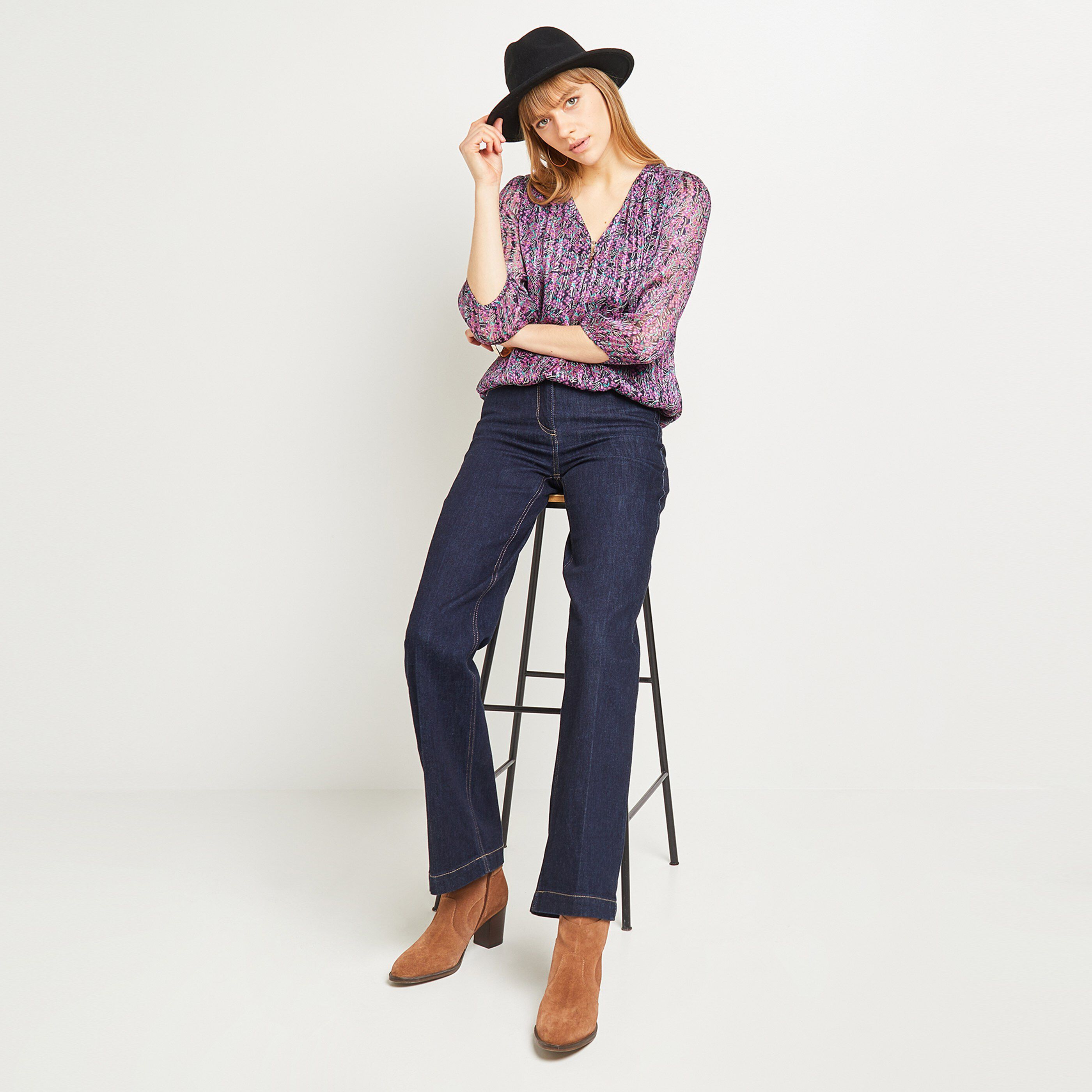 Blouse imprimée femme - VIOLET