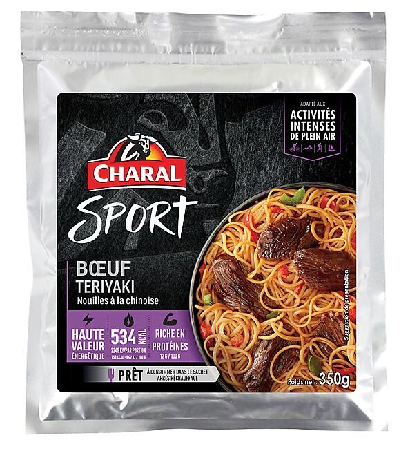 CHARAL SPORT - BOEUF TERIYAKI NOUILLES CHINOISES 350 G