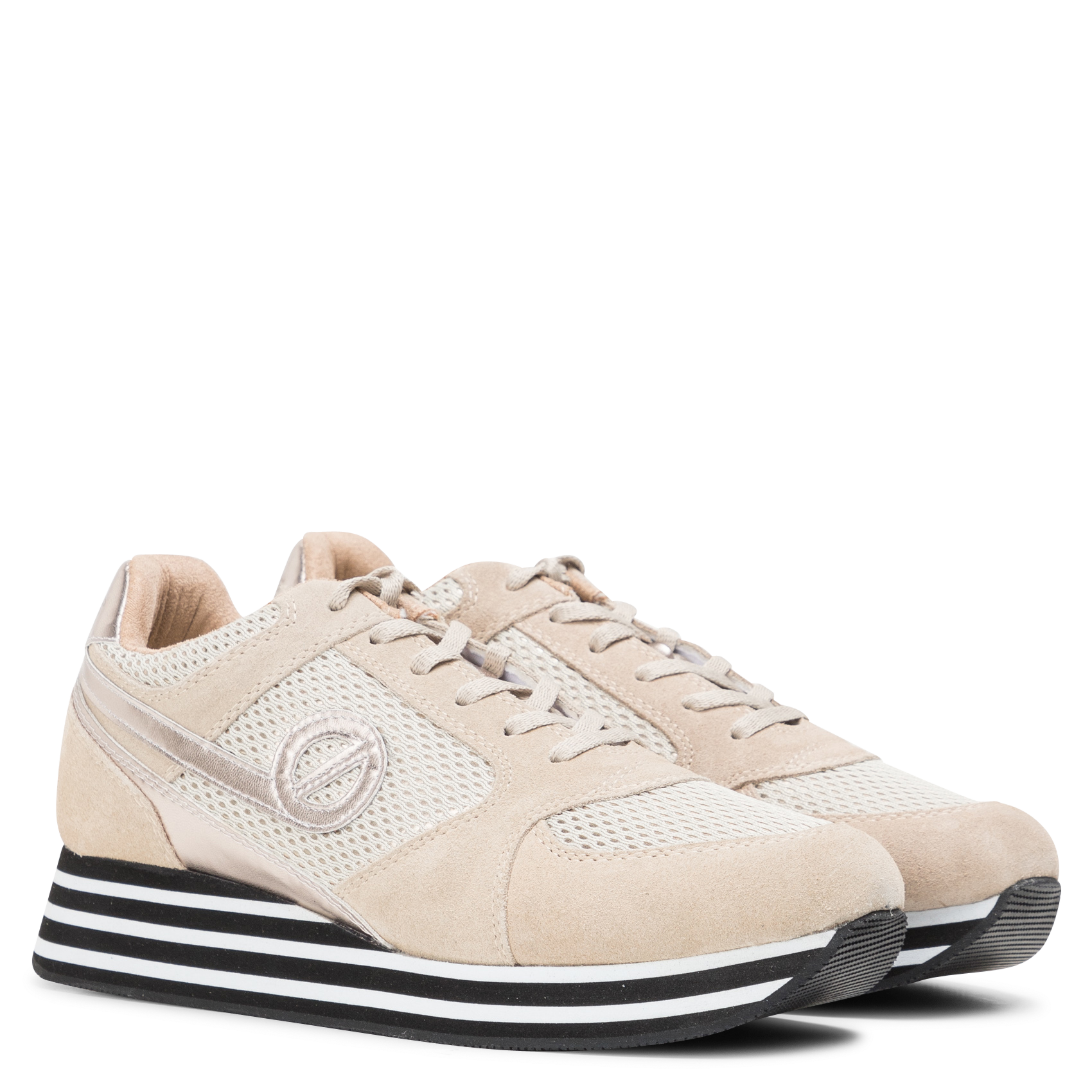 PARKO JOGGER - Baskets basses en cuir mélangé| Beige
