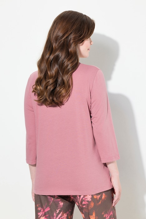 Pyjamashirt, U-Boot-Ausschnitt, 3/4-Arm, Biobaumwolle