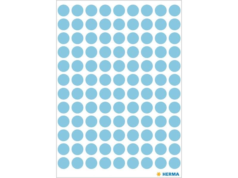 Herma Stickers Klebepunkte Vario Ø 8 mm, Blau Markierungspunkte Sticker