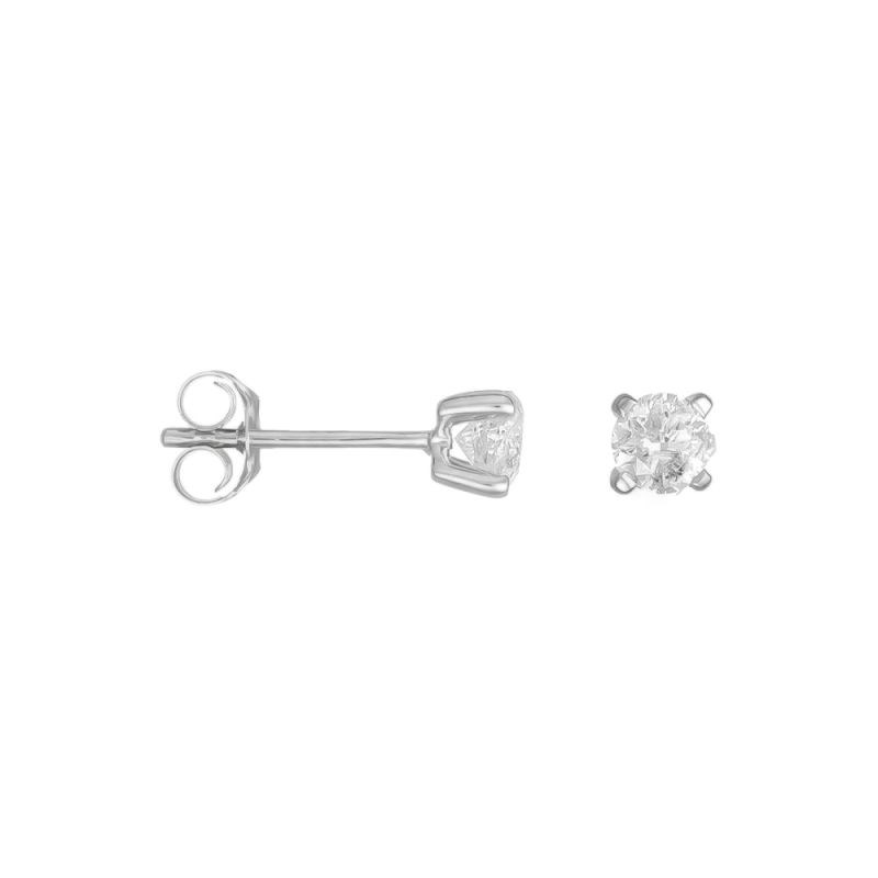 Boucles d'oreilles Or Blanc et Diamant