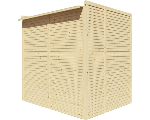 Bertilo Cubico 2 Fineline Rhombus profiel tuinhuis, 207 x 170 cm, naturel
