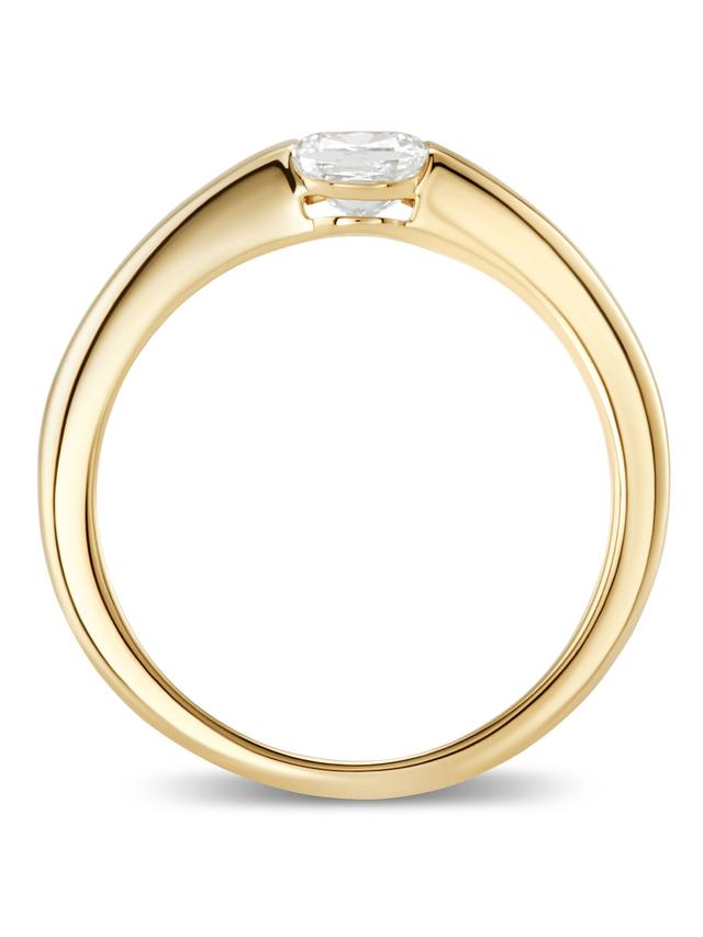 Brillant-Ring, Cushion, 0,50 ct., SI, Gold 585