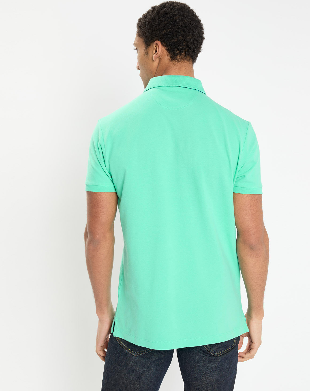Hackett London Polo Regular Fit uni piqué vert clair
