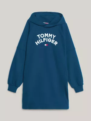 Vestido com capuz oversized com logo