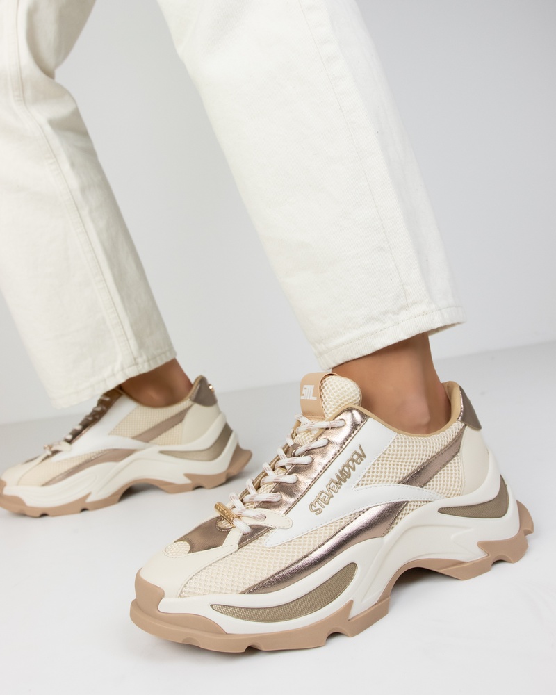 Steve Madden Zoomz Dad Sneakers  - beige