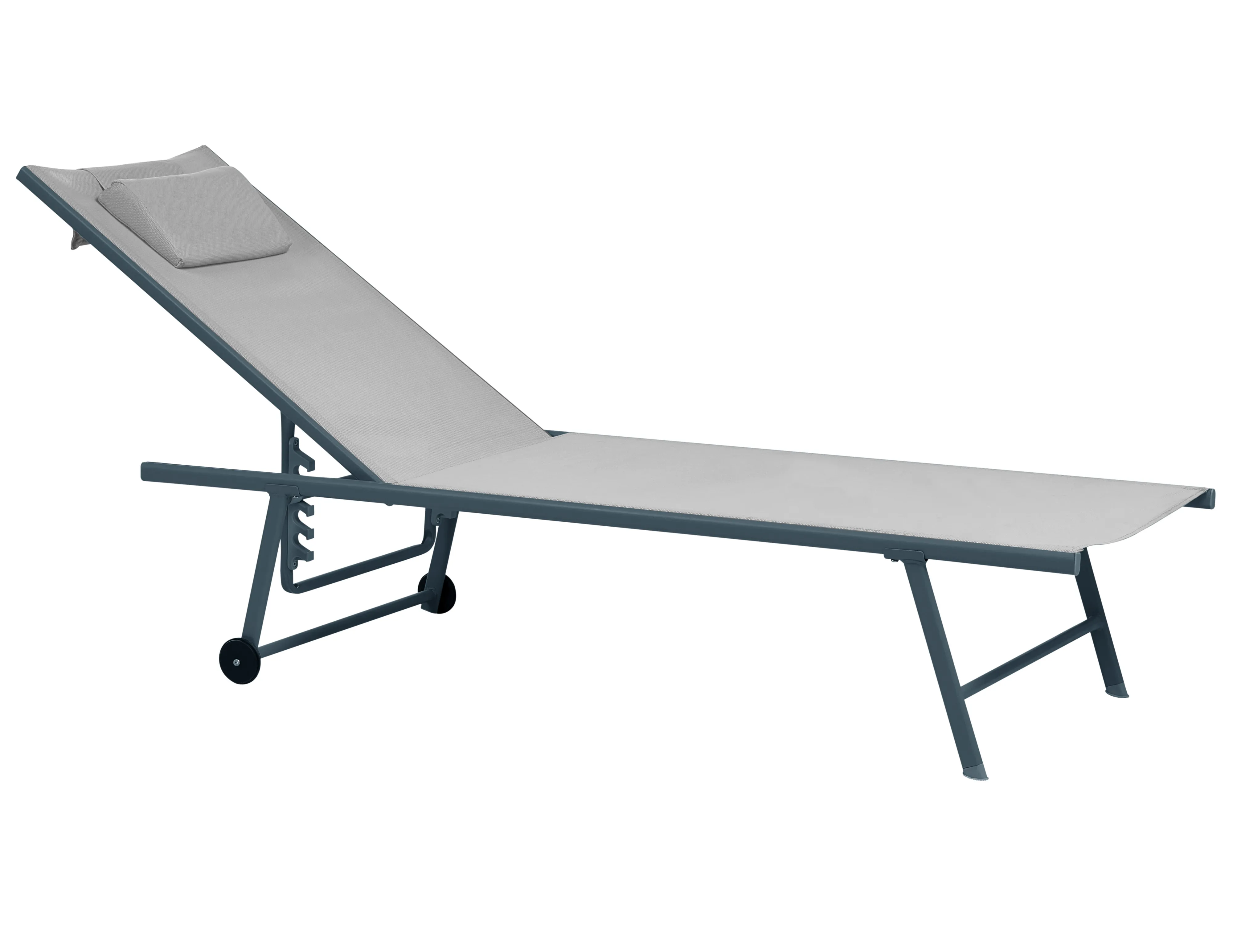 Set van 2 ligstoelen SORONI Metaal Lichtgrijs