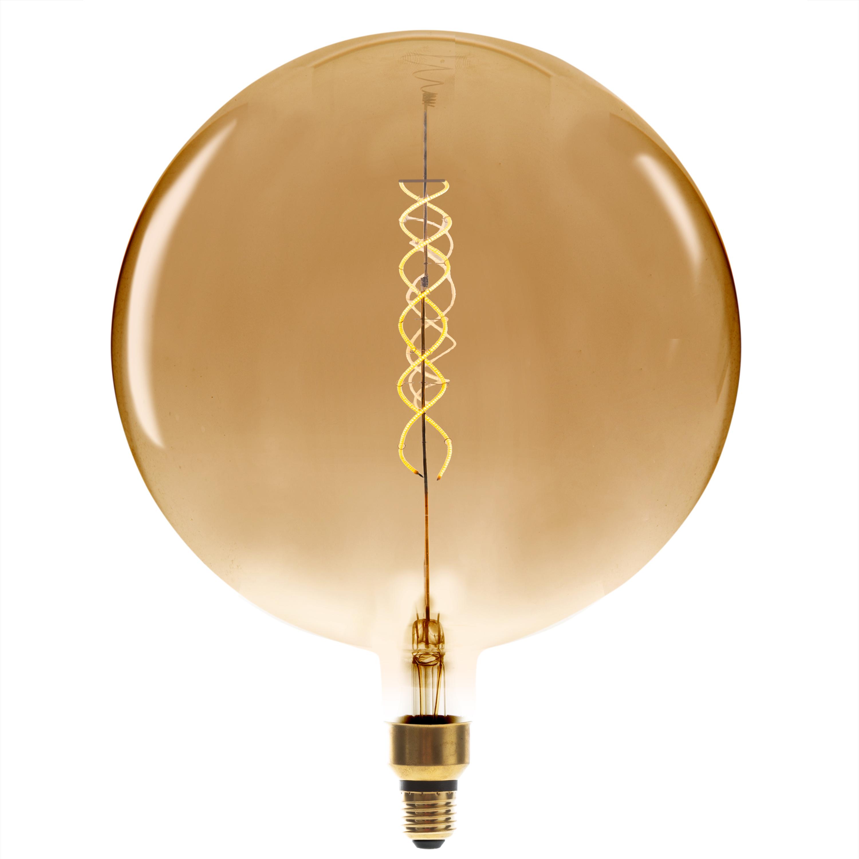 AMPOULE LED GLOBE AMBREE FILAMENT TORSADE E27