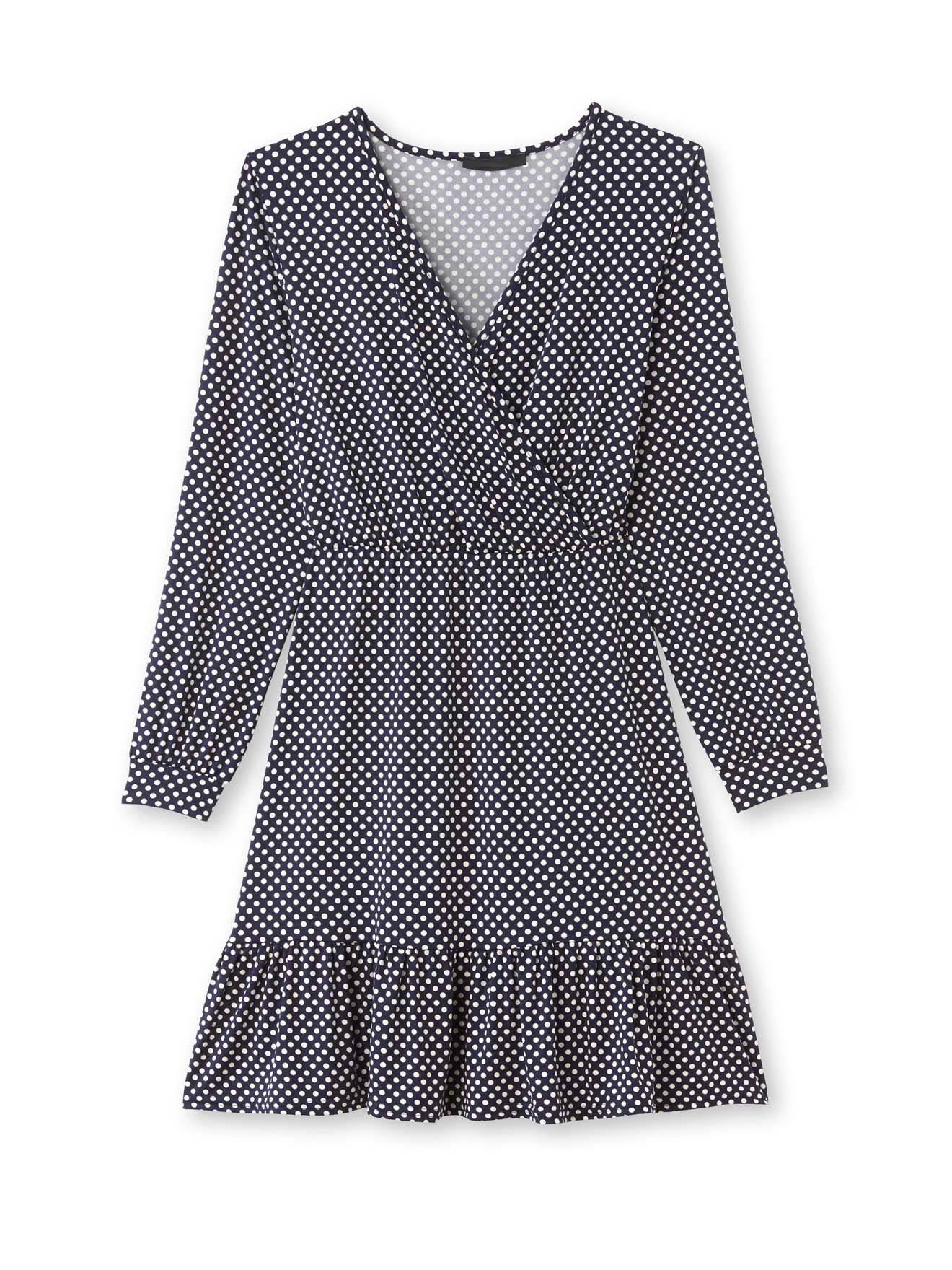 Robe en maille effet cache-coeur