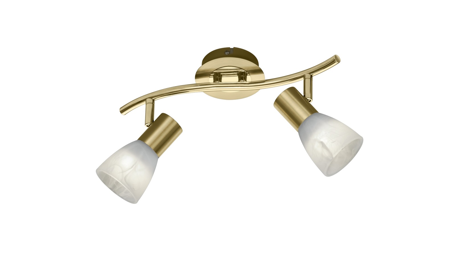 LED-Deckenleuchte - Messing-matt - 33 cm breit