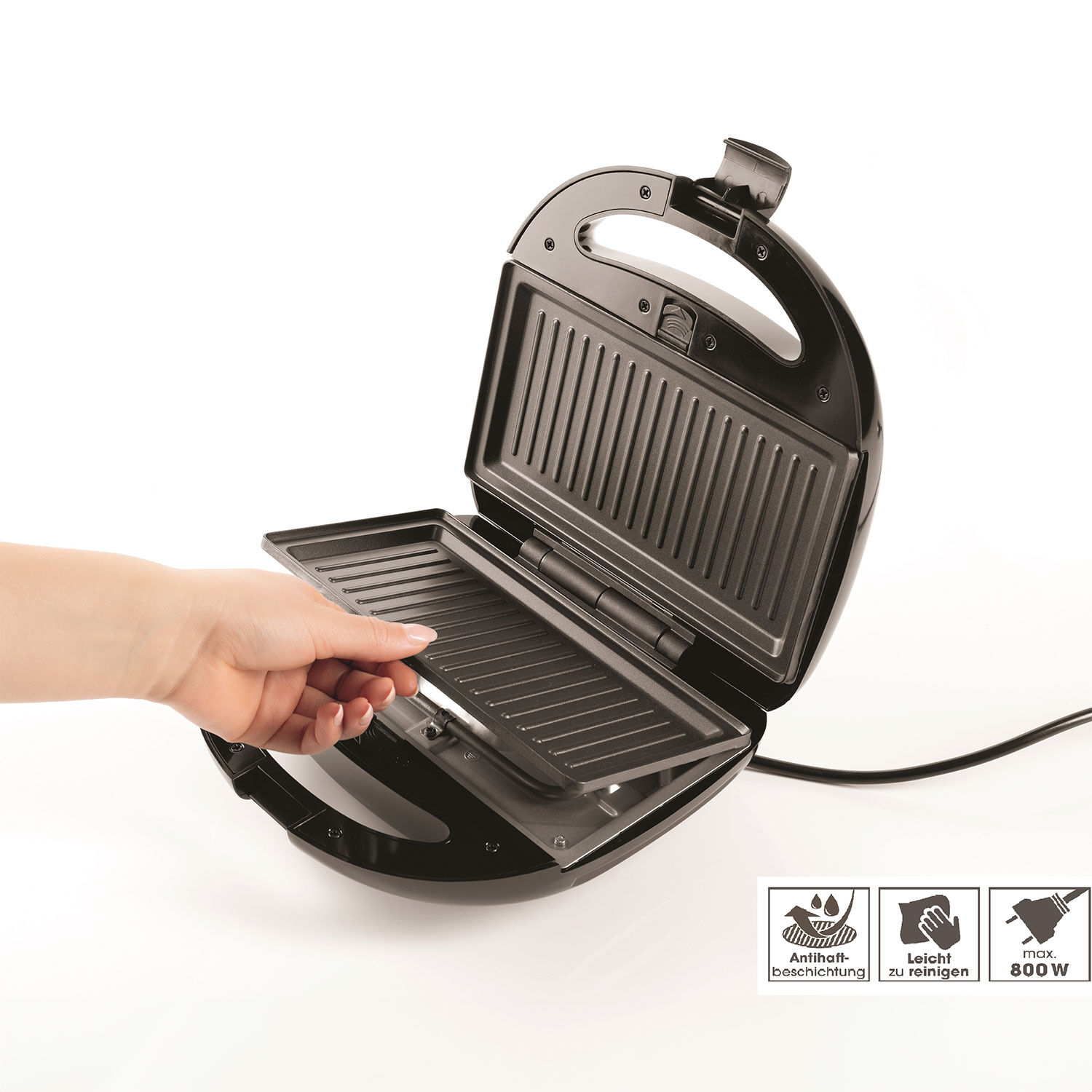 Gourmetmaxx Sandwichgrill 3in1, 800 W