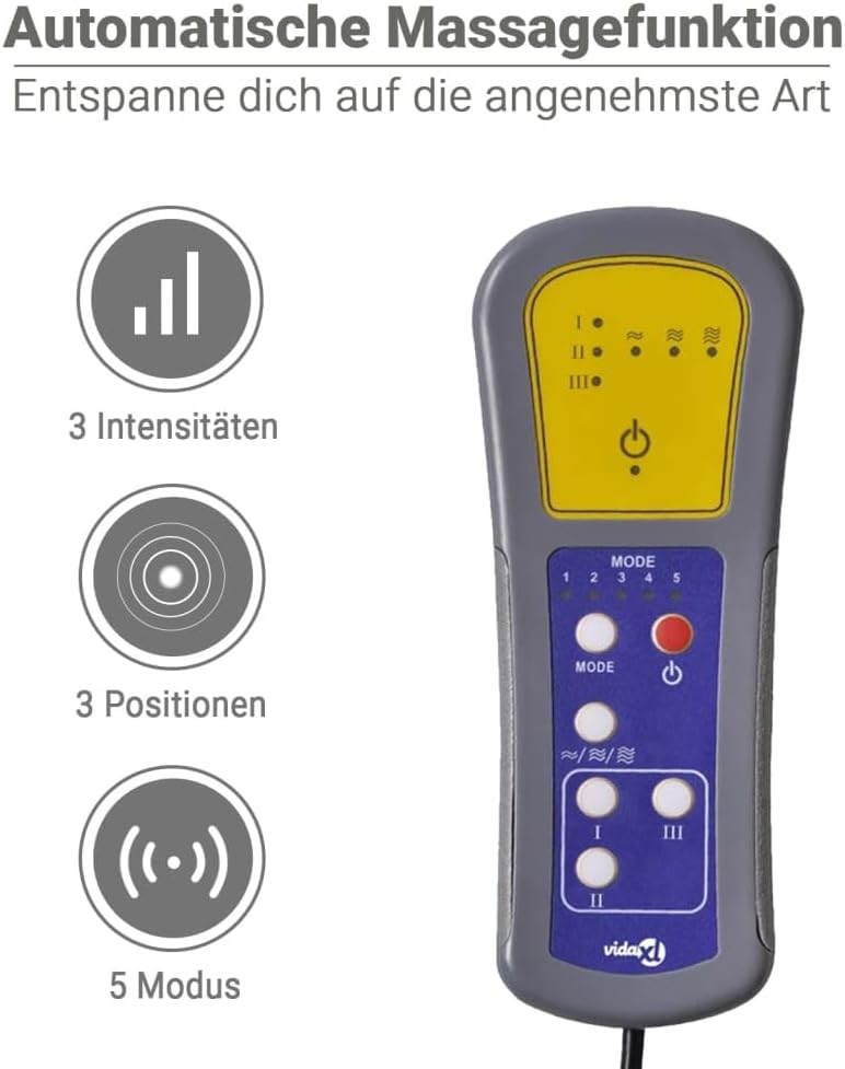 vidaXL Massagesessel, Sessel Verstellbare Rückenlehne Fußteil, Fernsehsessel Relaxsessel mit Liegefunktion, Liegesessel Polstersessel Ruhesessel, Hellgrau Stoff