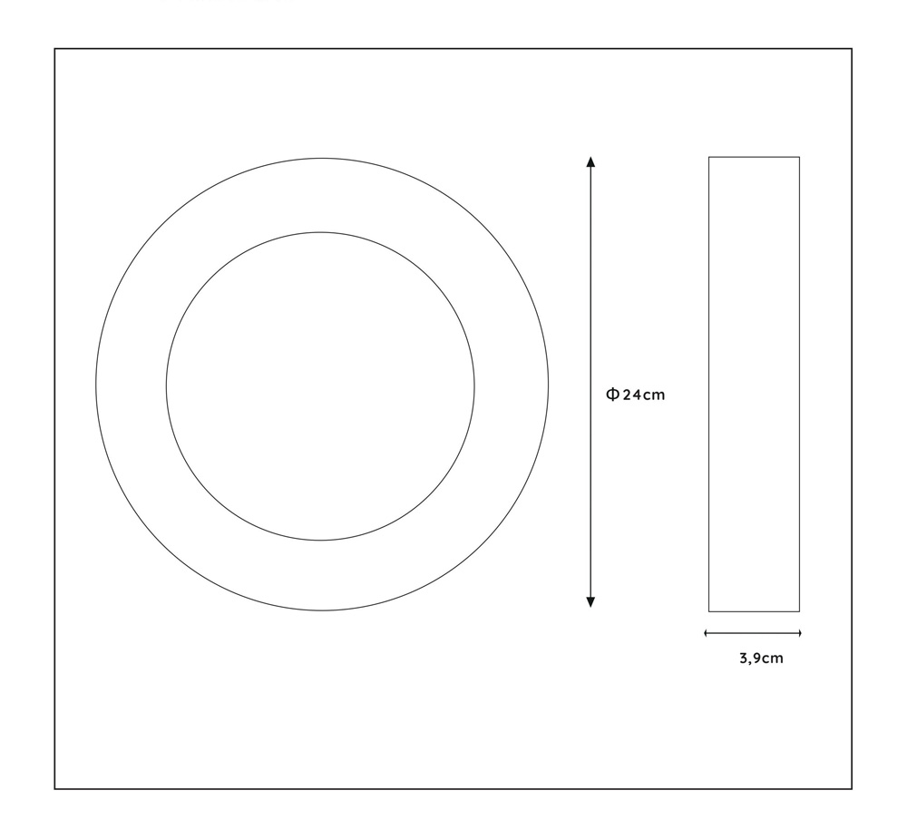 Lucide Brice ronde plafondlamp 24cm 15W wit