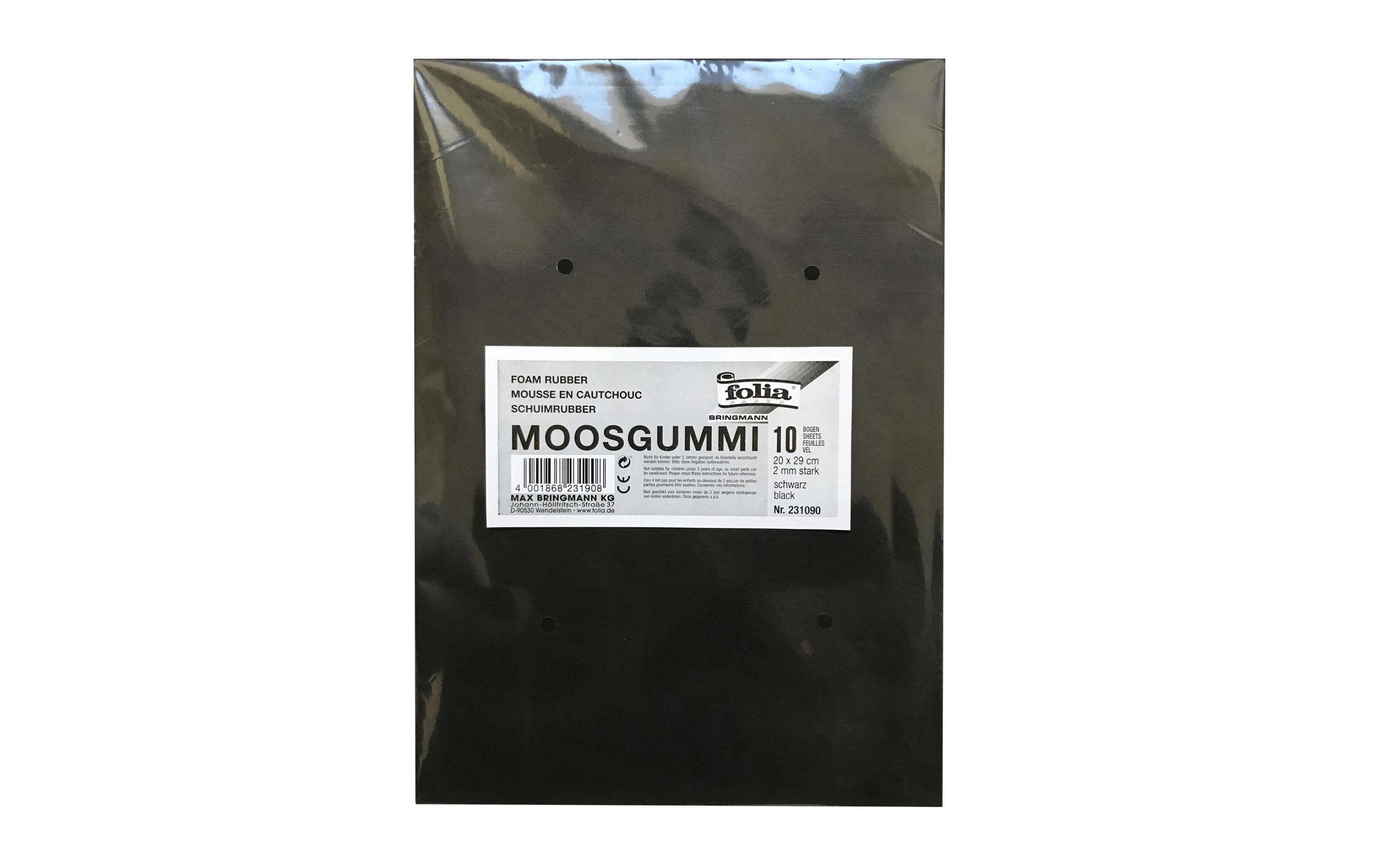 Moosgummi-Set 10 Stück, SchwarzMoosgummi