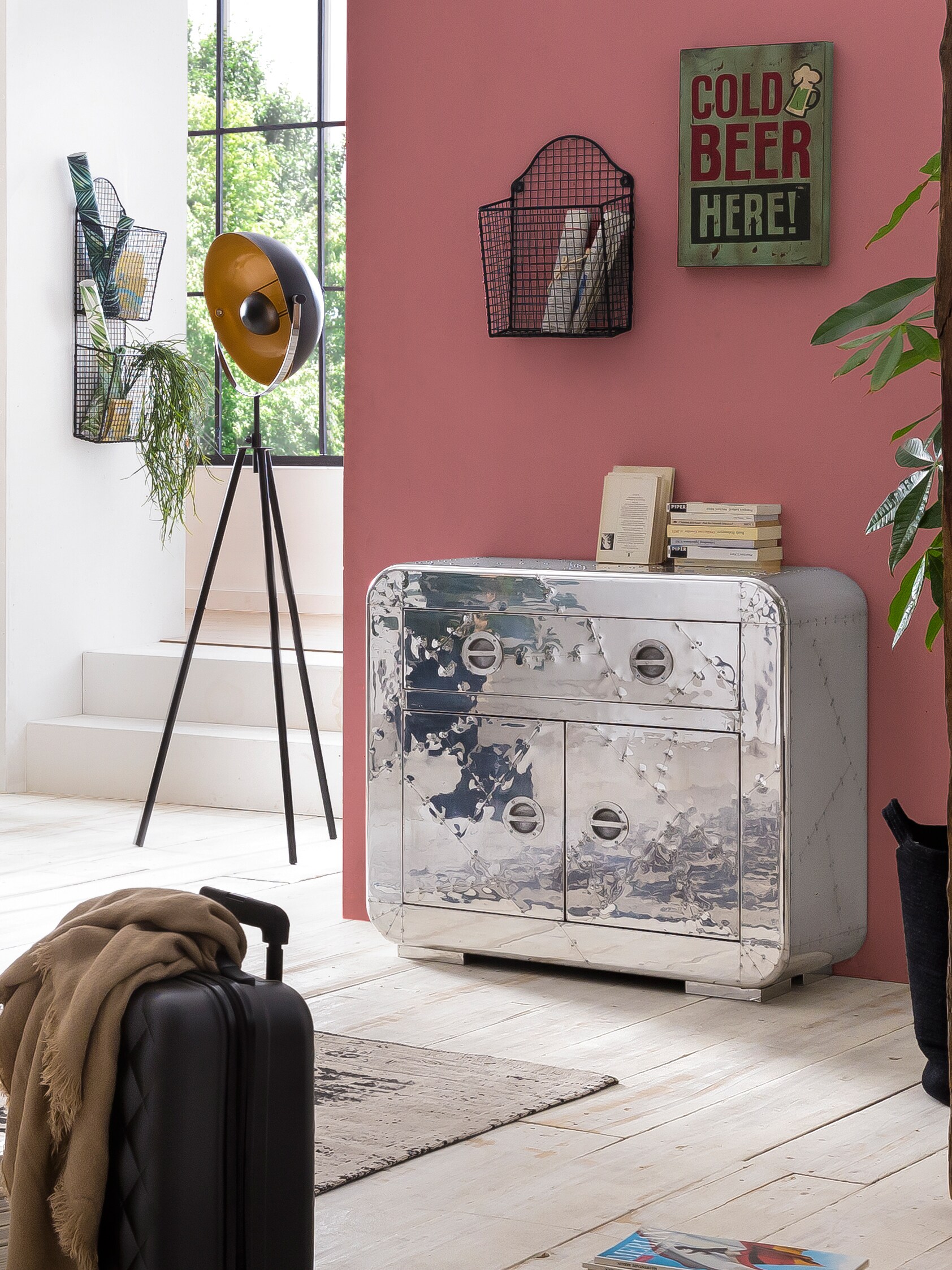 Kommode AIRMAN Mangoholz Schubladenschrank Sideboard Wohnzimmerschrank Schrank