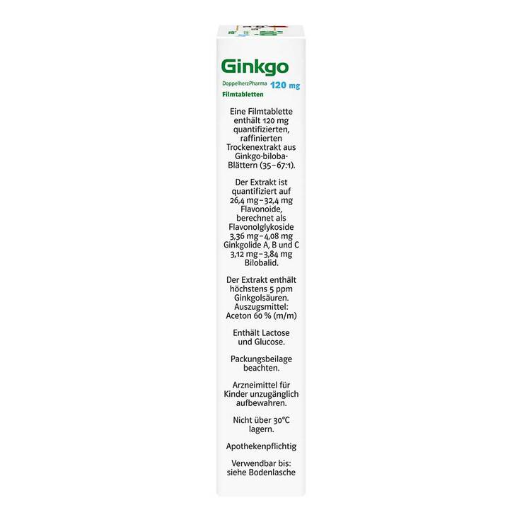 Ginkgo DoppelherzPharma 120 mg Filmtabletten, 30 St