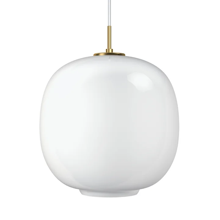 Louis Poulsen - VL45 Radiohus Pendelleuchte, Ø 37 cm, Messing / opalweiss