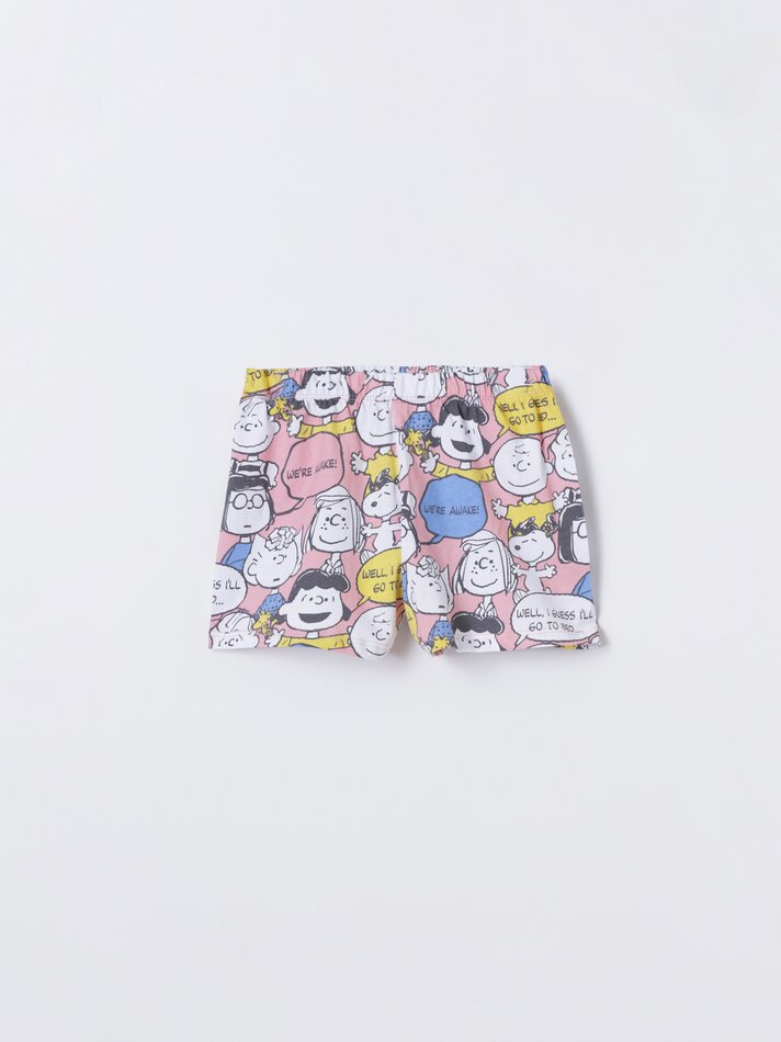 Conjunto de pijama curto estampado Snoopy Peanuts™ - Branco Sujo