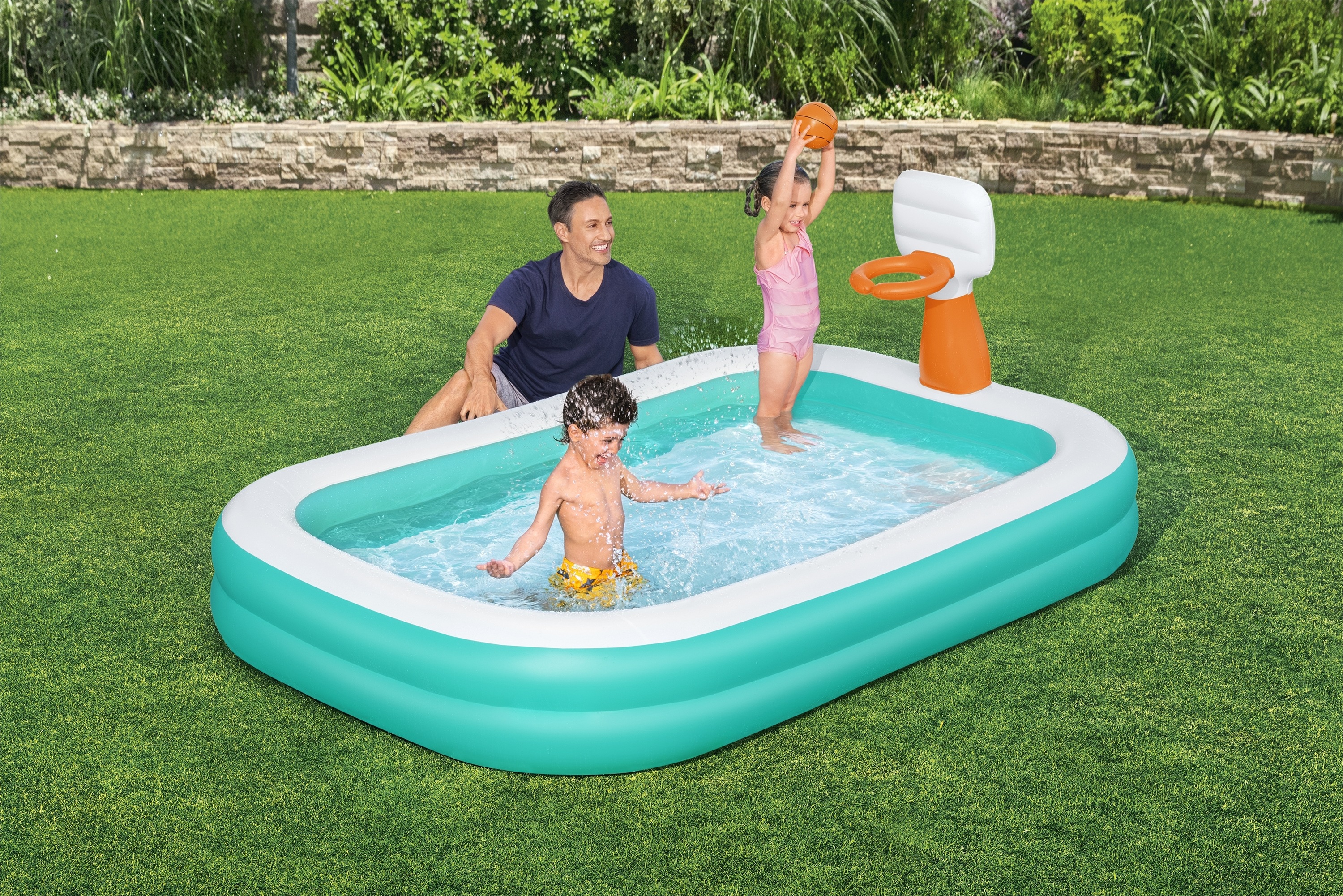 Bestway Kinderpool Dunk'n Splash 251 x 168 x 102 cm