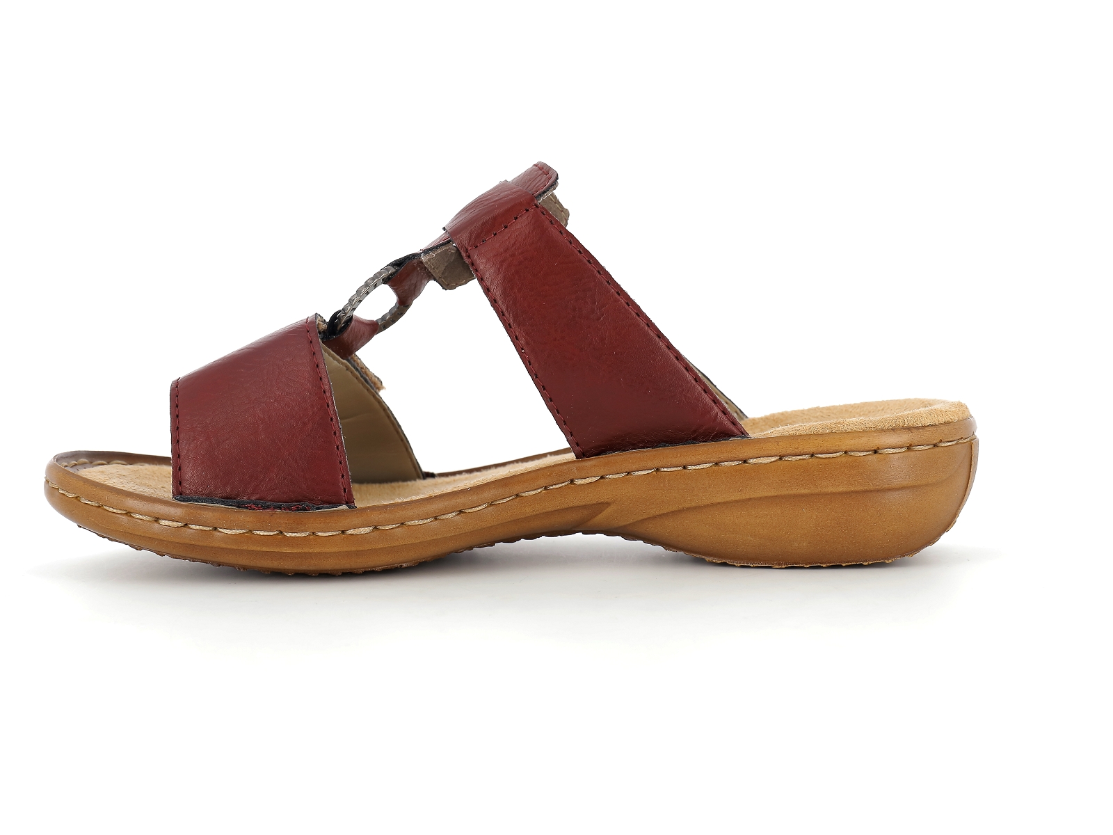 Rieker-60829 Synthétique Rouge Foncé