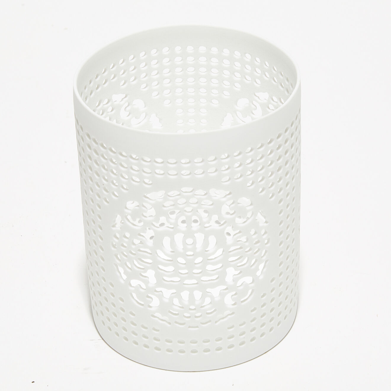 Pomax Photophore en Porcelaine Sweet blanc - D.7.5xH.9.2 cm