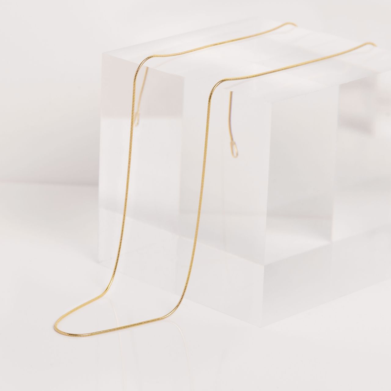 Gerecycled zilveren goldplated ketting schakel slang