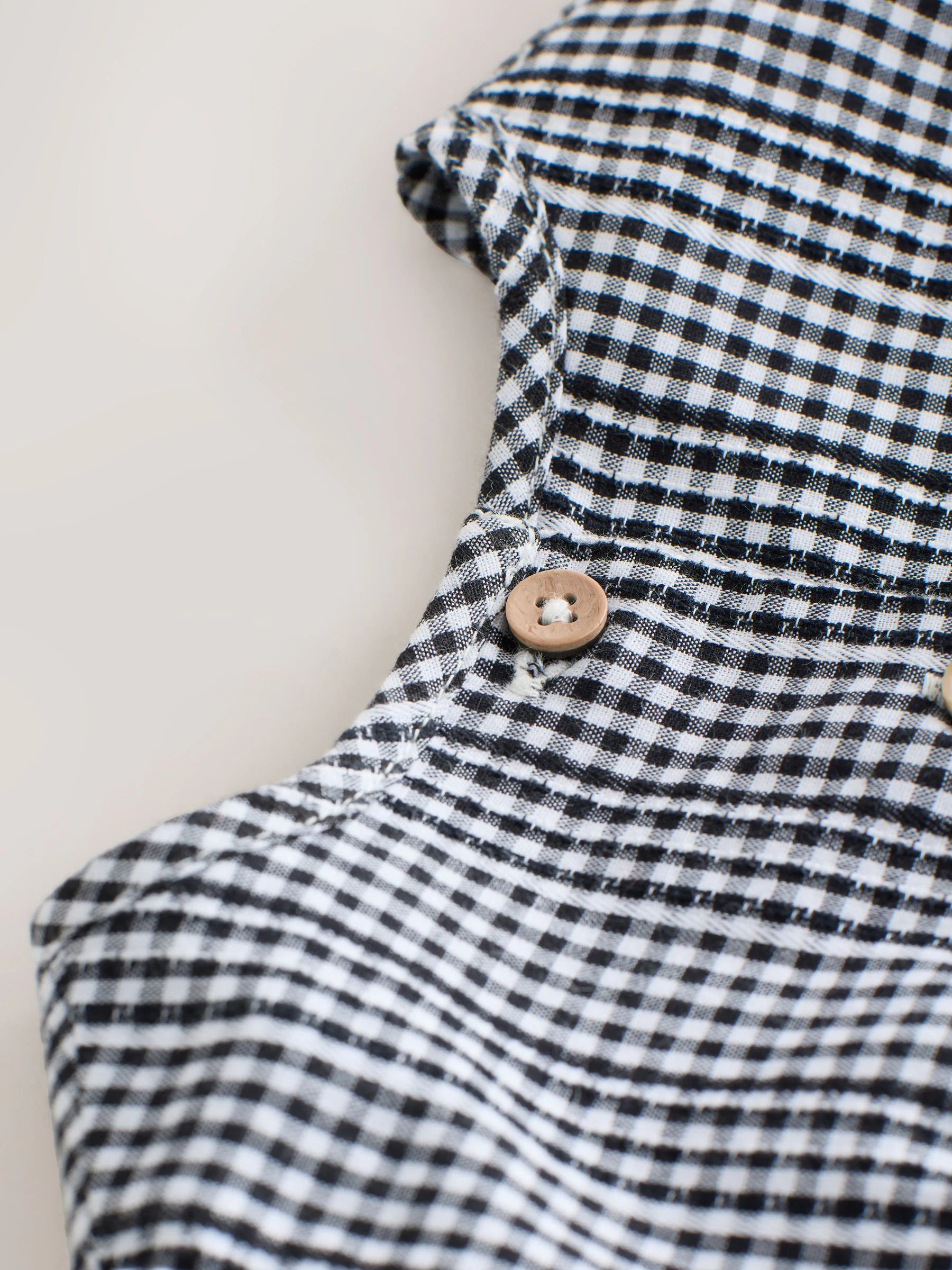 Grijs/wit met gingham-ruitje - Babyrompers met bloemenprint Set 2 -delig met maillot (0mnd -3jr)