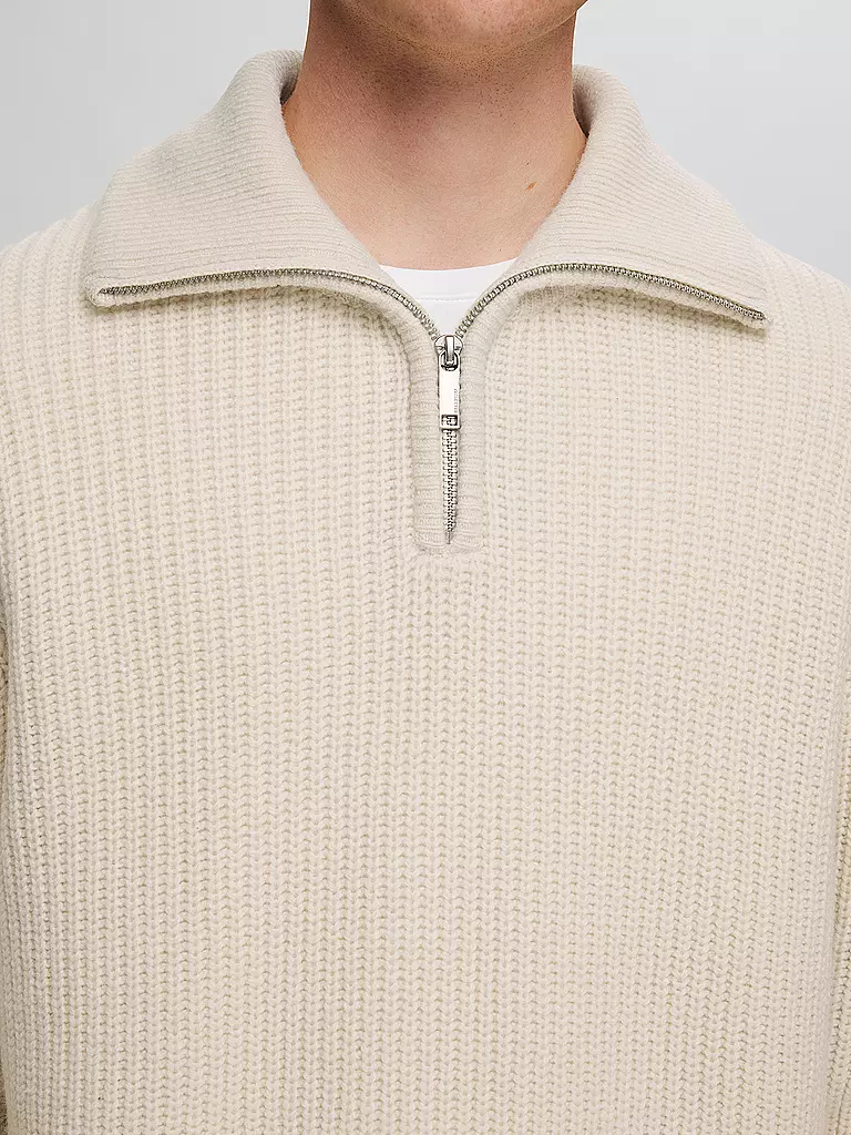 SELECTED Troyer Pullover SLHLAND creme