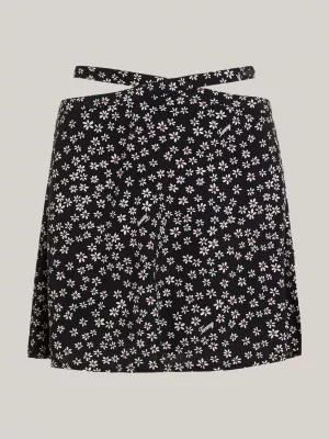 Minissaia com estampa floral miúda