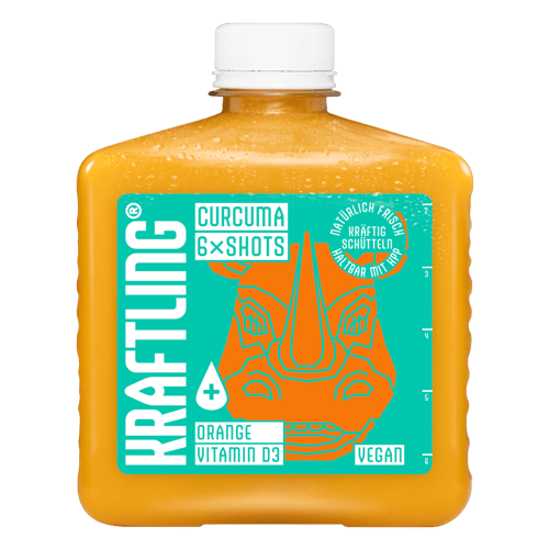 Kraftling Flachmann Curcuma Vitamin D2 - Nashorn (EINWEG)