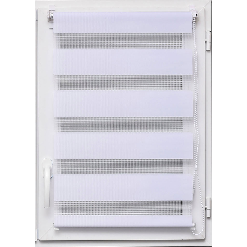 Store enrouleur jour nuit blanc 75x180cm