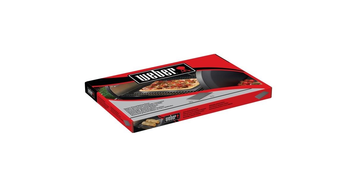 WeberVierkante geglazuurde grillsteen 44 cm x 30 cm pizzasteen  (Grijs)