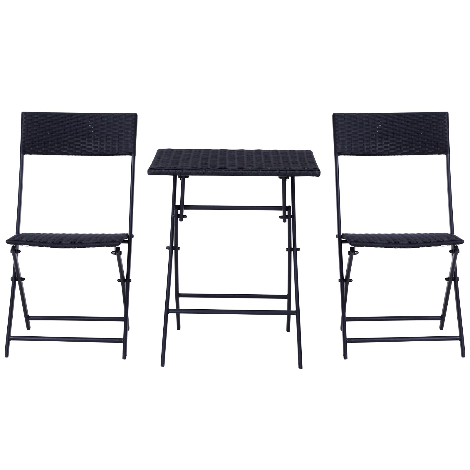 Outsunny Gartenmöbel als 3-teiliges Set schwarz