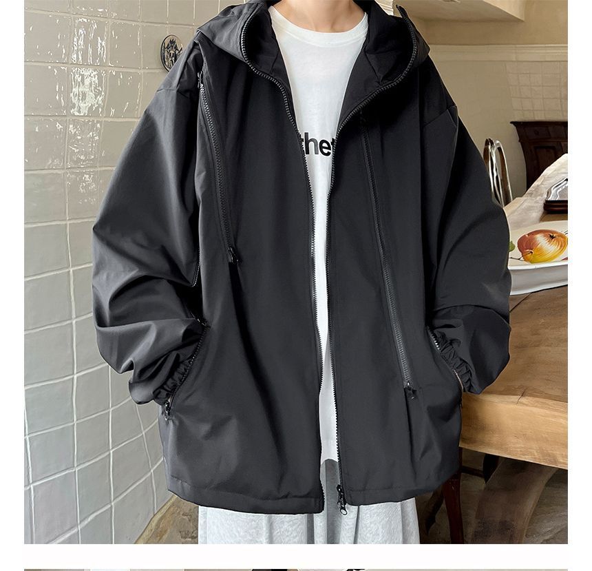 FOEV - Effen parka met capuchon en rits