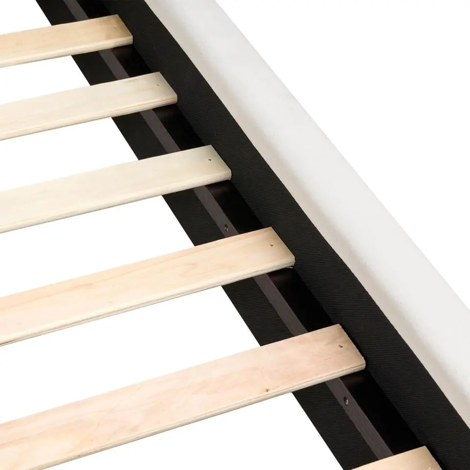 BAJONNA - Tweepersoonsbed - Off-white - 160 x 200 cm - Stof