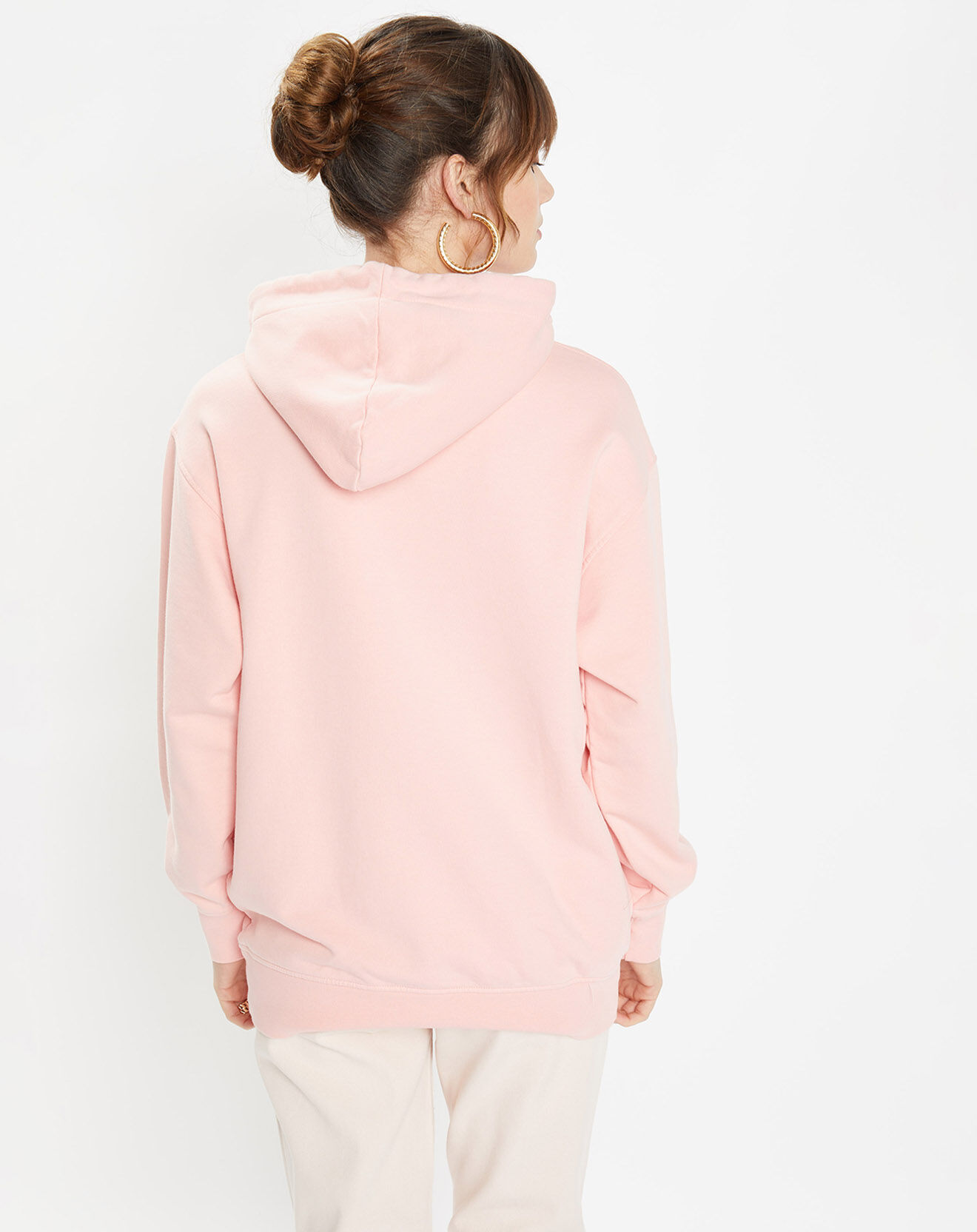 Galeries Lafayette Sweat Oversize en Coton biologique Bahut rose bonbon