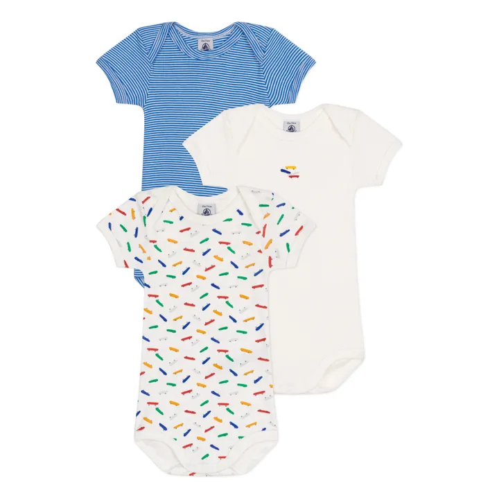Petit Bateau Lot 3 Bodies Skate | Blanc