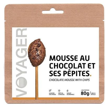 Dessert lyophilisé Voyager Mousse au chocolat et ses pépites - 80g