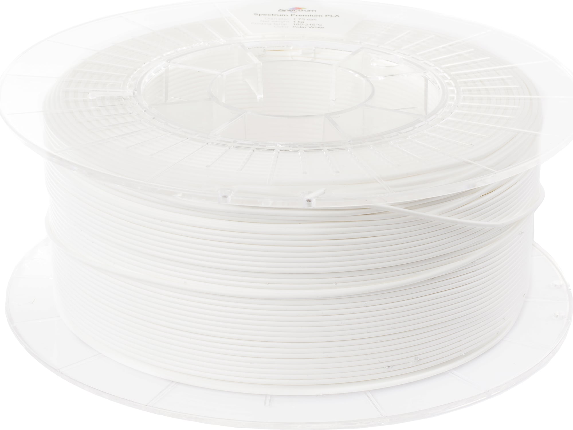 Spectrum  PLA Premium Polar White, 1,75 mm / 2000 g    Verzugsfreies PLA in guter Qualität