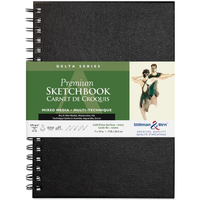 Delta Series carnet spiralé 25F 17,8x25,4cm 270g - Ivoire