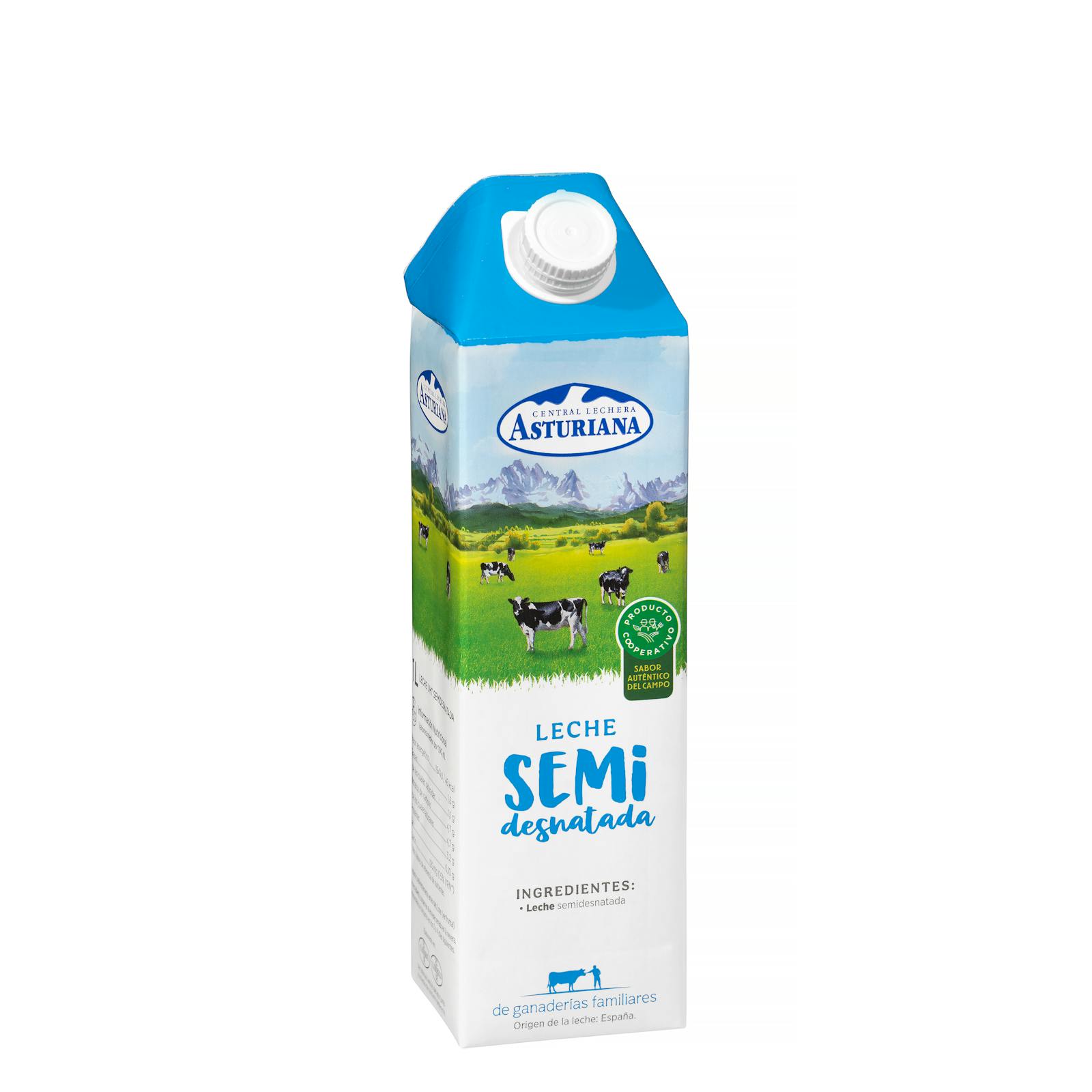 Lait demi-écrémé asturien